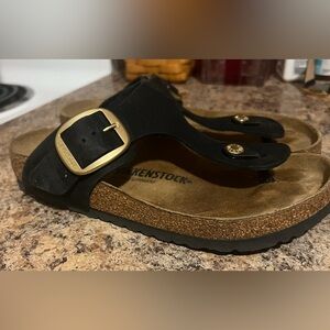 Birkenstock Gizeh Classic w/Big Buckle. Size 38 (US 7-7.5). Made in Germany.